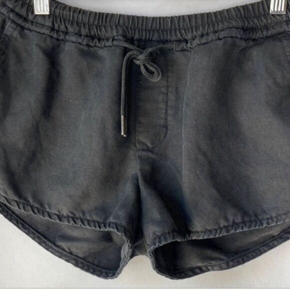 Linen Blend Aritzia Shorts Community Habitus Black - Picture 5 of 7